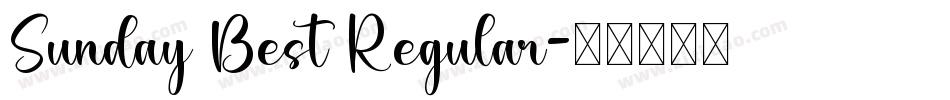 Sunday Best Regular字体转换